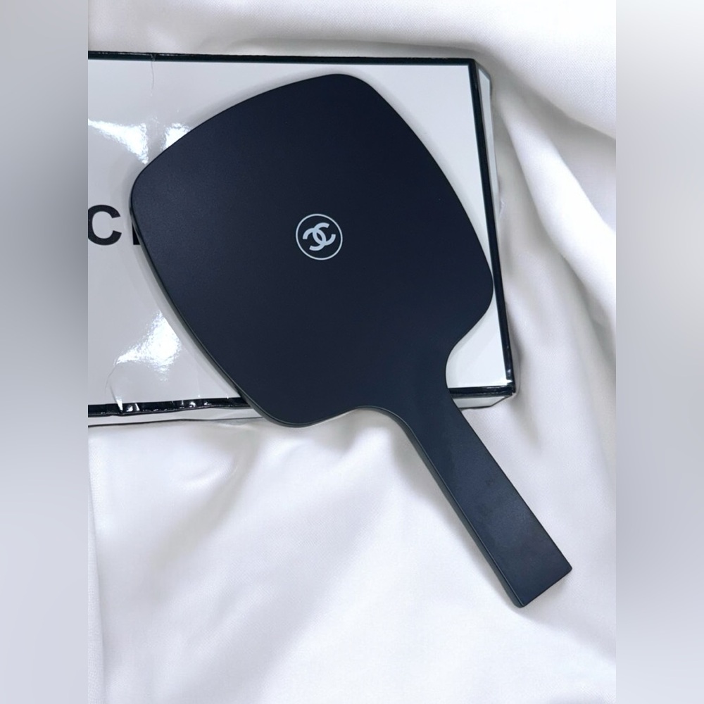 Chanel Logo Cosmetic Mirror with Box - Black - Authentic, Rare
